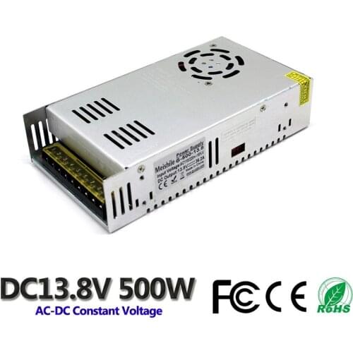 DC 13.8V 36.2A 500W LED Light Belt Driver Switching Power Supply 110V 220V AC Constant Voltage Transformer Monitoring CCTV CNC