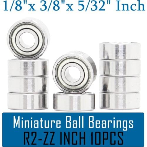 R2ZZ Bearing ABEC-1 (10PCS) 1/8"x3/8"x5/32" Inch Miniature R2 ZZ Ball Bearings For RC Models