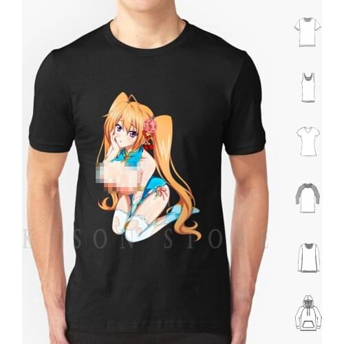 Shidou Irina Boobs Hentai ( High School Dxd ) T Shirt Men Cotton Rias Gremory Highschool Dxd High School Dxd Rias