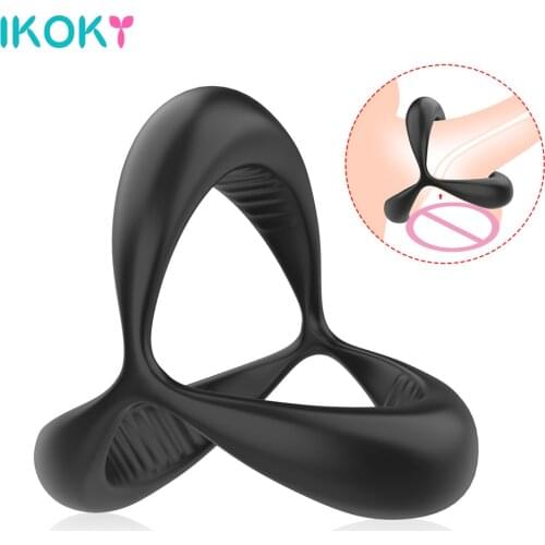 Silicone Strapon Cock Rings Penis Ring Sex Toys For Men Bondage Male Masturbator Chastity Cage Erotic Machine Sextoys Adult Shop