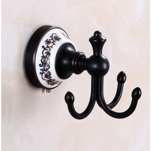 Blue and white porcelain Cloth Hooks Wall Mounted Hook Coat Bag Hat Hanger Robe Hooks For Bathroom Accessory Kitchen Bedroom