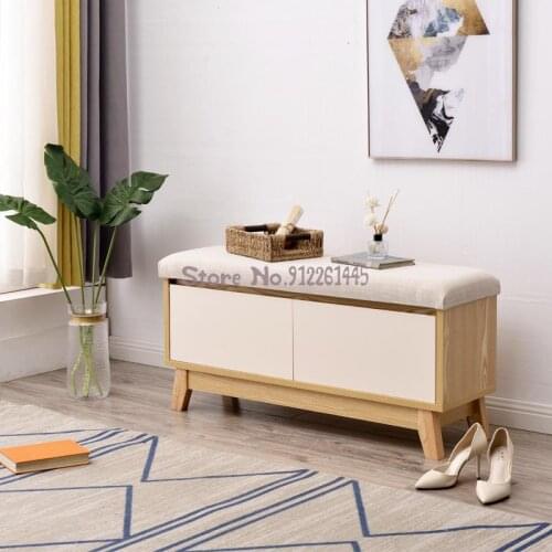 Nordic shoe changing stool modern simple shoe cabinet can sit through the door, shoe cabinet storage stool, porch, living room