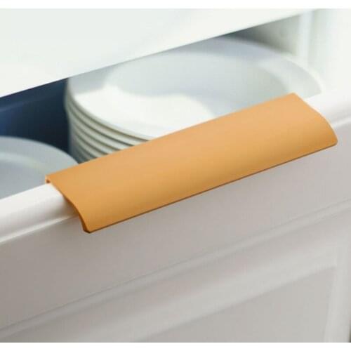 Hidden Handle Aluminum Kitchen Cabinet Edge Sealing Long Handle Drawer Invisible Handle Household Accessories