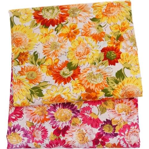 Spring Summer Cotton Super Dense Printed Poplin Plain Fabric DIY Sewing Making Womens Wear Dress Children Home Clothing Cloth