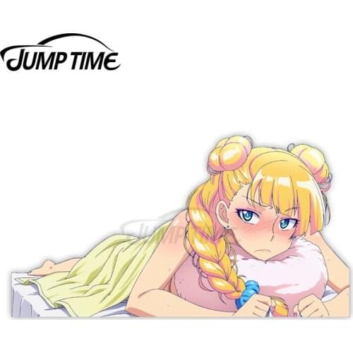 Jump Time 13 x 6.9cm For Oshiete! Galko chan Galko Car Stickers JDM Vinyl Air Conditioner RV VAN Decal Car Accessories Graphics