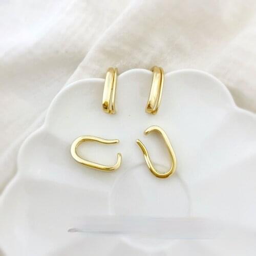 High-grade ear ring without ear hole and pearl ear clip simple cold wind DIY earring earring material