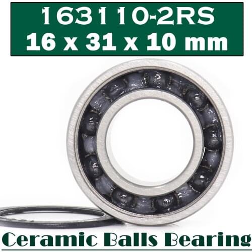 163110 Hybrid Ceramic Bearing 16x31x10 mm ABEC-1 (1 PC) Bicycle Bottom Brackets & Spares 163110RS Si3N4 Ball Bearings 163110-2RS