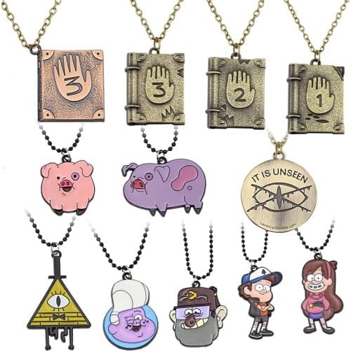 Anime Jewelry Bill Cipher Necklace Pendant Cosplay Costume Pyramid Pendant Accessories
