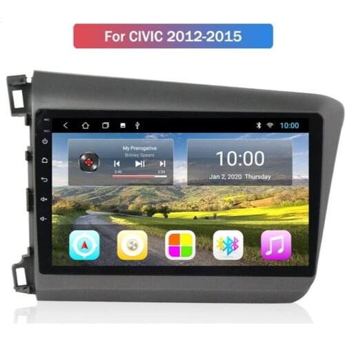 Android 10.0 System Quard Core 2G+32G WIFI HD 1024*600 Car GPS Nagavition For HONDA CIVIC 2012-2015 Car Radio GPS Player