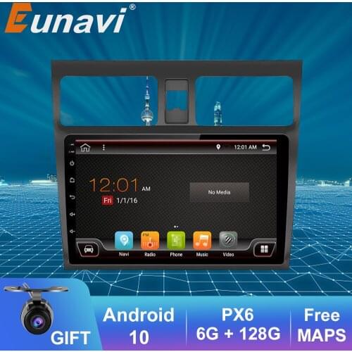 Eunavi 2 DIN Android Car Radio Stereo Multimedia video player For Suzuki Swift 2005 2006 2007-2016 2007 GPS Navigation wifi USB