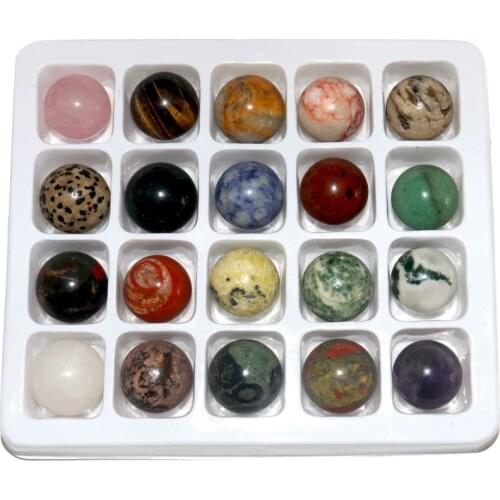 20 Pcs/Lot 20MM Natural Stone No Hole Beads Round Amethysts Agates Rose Pink Quartz Beads For DIY Necklace Jewelry Findings