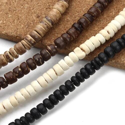 3 strand/lot 5mm Natural Oblate Wood Beads Fit Necklace Bracelet Loose Space Wooden Beads For Diy Jwelry Making Findings New