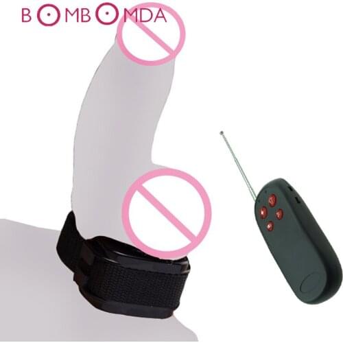 Electric Shock Pulse Vibrating Penis Ring Scrotum Stimulation Ring Remote Control Cock Ring Sex Toys For Men Sex Adult Products