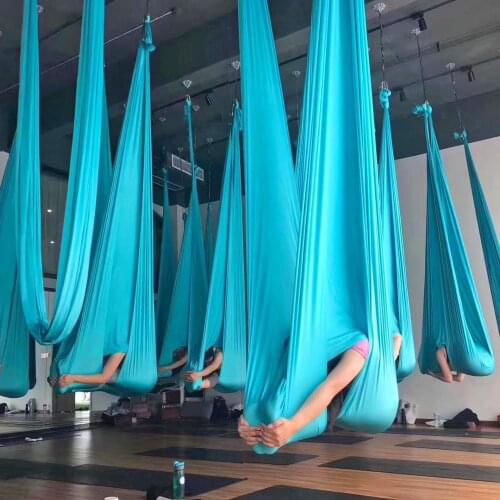 4*2.8M yoga hammock Solid color anti gravity yoga swing aerial Air yoga swing Full set 23 Colors yoga training Belts home gym