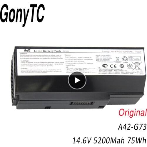 GONYTC A42-G73 8Cells Laptop Battery for ASUS G53 G53J G53S G53S A42-G73 A42-G53 G73G G73J G73S G53SX-DH71 G73JH-X1