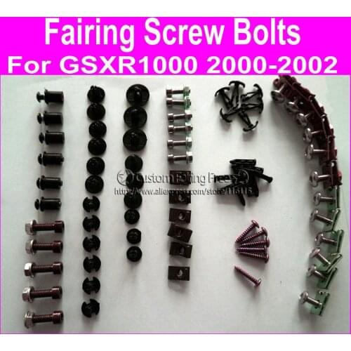 Motobike parts screw bolts kit for Suzuki GSXR 1000 2000 2001 2002 black fairing dag screws gsxr1000 2000 01 02 coupling bolt se
