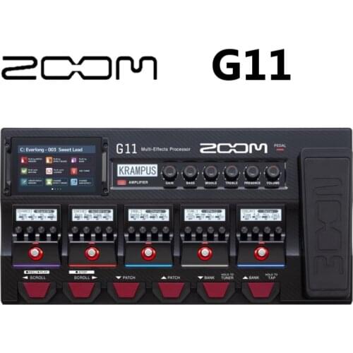 ZOOM G11 Guitar Multi-Effects Pedals Processor,Electric Guitar Integrated Effect Device, Drum Machine, Loop Recording
