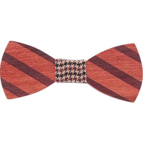 Men Wood Bow Tie for Wedding Suit Wood Bowties Gravatas Slim Shirt Ties for men