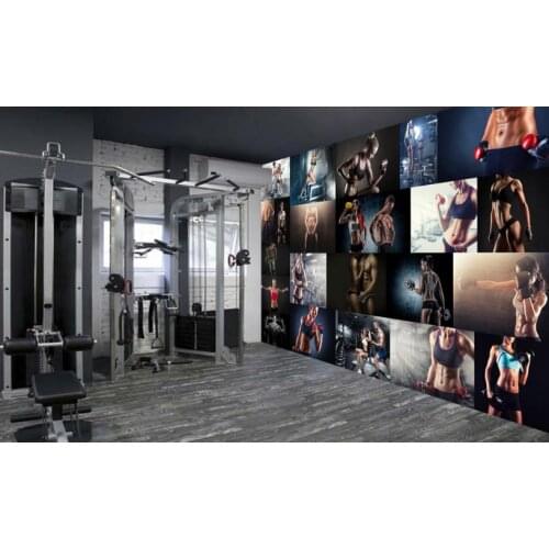 Wall papers home decor Beauty gym yoga studio wallpaper for walls 3d stereoscopic wallpaper