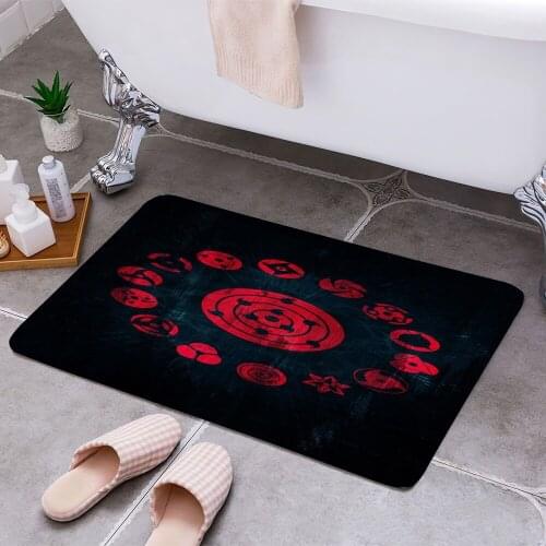 Mangekyou Sharingan Cheaper Anti-slip Modern Area Rugs Living Room Balcony Bathroom Printed Carpet Doormat Hallway Bath Mat