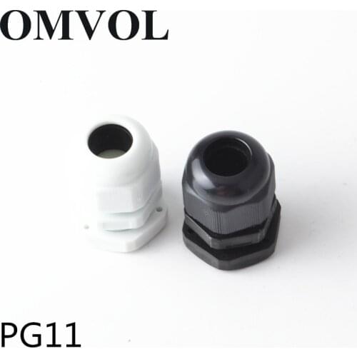 5pcs PG11 Nylon Cable Glands Waterproof Level 5-10mm Cable Joint
