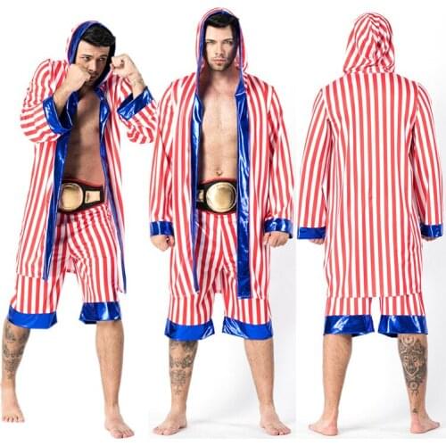 European And American Boxer Grapple Fighter Costume Male And Female Lovers Boxer Cloak Cosplay Performance Costume