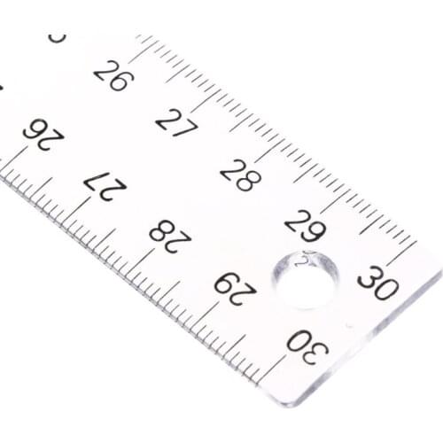 30cm 12'' Plastic Metric T Square Double Side Ruler Tool Measurement Measuring