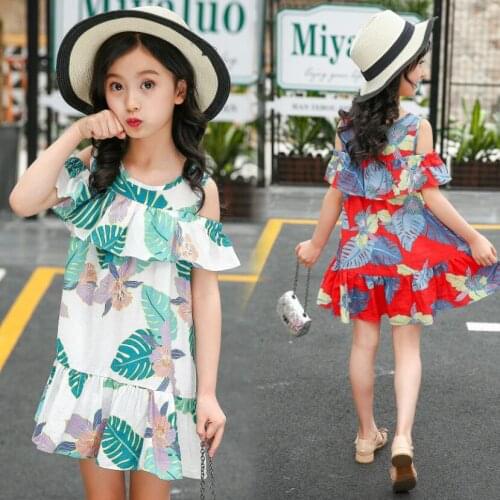 Baby girls dress summer cotton sleeveless knee-length dress 3-13T kids fashionable clothes princess girls outwear children suit