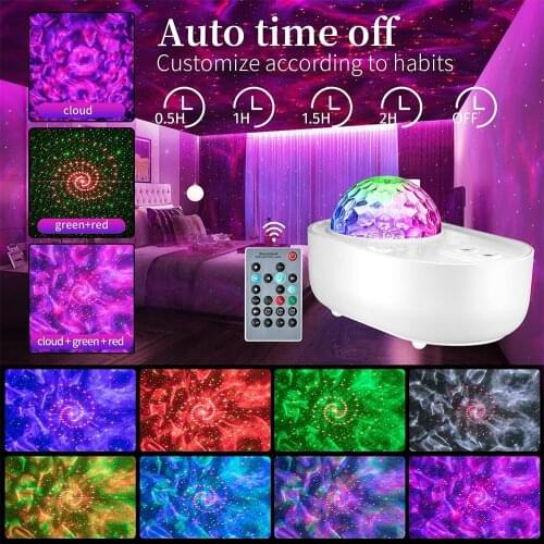 Spaceship Galaxy Projector Lamp Kids Gift for Home Party Bedroom Wall Decoration USB Starry Sky Night Light Bluetooth Speaker