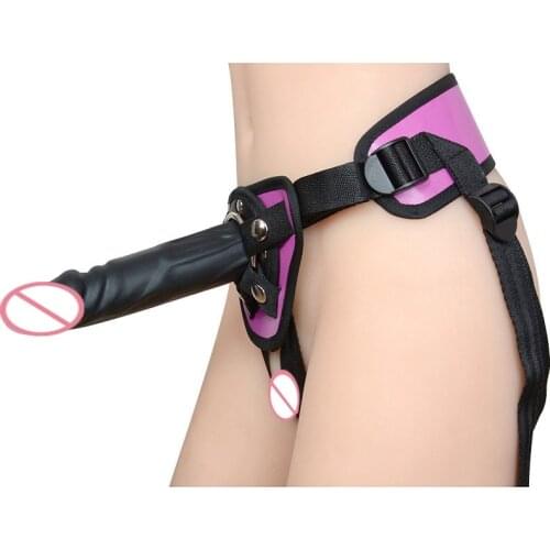 Purple Black Strap on Dildo Simulation Penis and Harness Adult Sex Toys Detachable Harness Penis Sex Product for Gay Lesbian