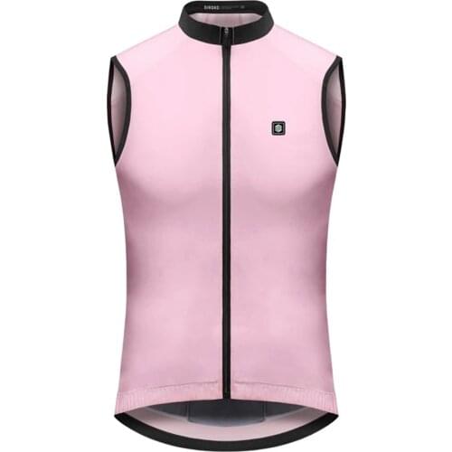 The pink windproof cycling vest 2021 New MTB bike racing wear Perfectly fitting design total protection front Breathing back