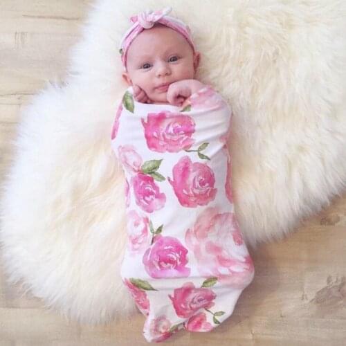 Flower Rabbit Ears Sleeping Bag Baby Sleeping Bag Newborn Infant Anti-kick Swaddle Sleeping Bag Photography Props