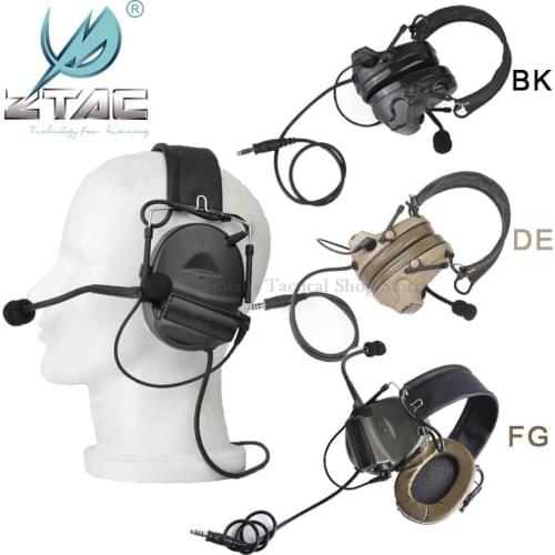 Z -TAC Peltor Tactical Headphones COMTAC II 2019 Ver Military Headset G:2 Plug Shooting Headphones Military ZH041