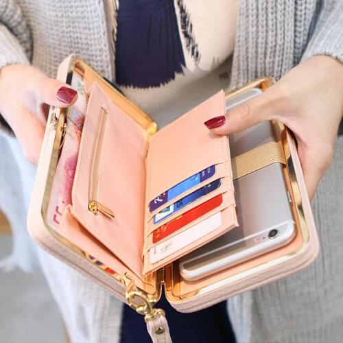 Wallet Women Streetwear Fashion Bow Long Female Purses Wallets Box Mobile Card Holder Storage Pouch Case