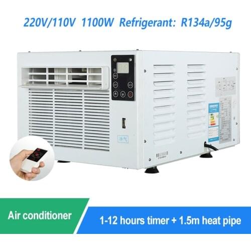 1100w Desktop Air Conditioner 24-hour timer 2 Gear Lighting LED control panel Mosquito Net Mini Air Conditioner