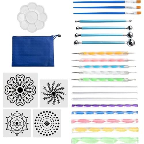 25Pcs Dotting Painting Mandala Painting Tool Stick Carving Pottery Art Pen