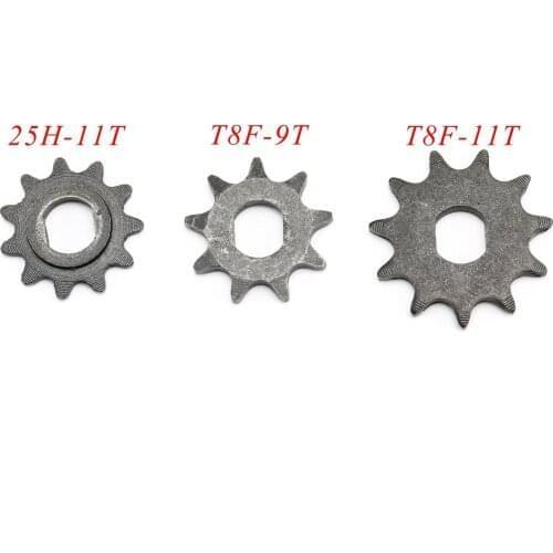 25H T8F 9T 11T Front Sprocket 43cc 47cc 49cc Mini Pocket Dirt Bike Scooter ATV