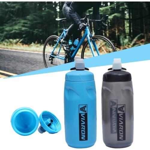 620ml Riding Squeeze Water Bottle Mountain Bike Rubber Nozzle Kettle Outdoor Riding Portable Safety Water Bottle