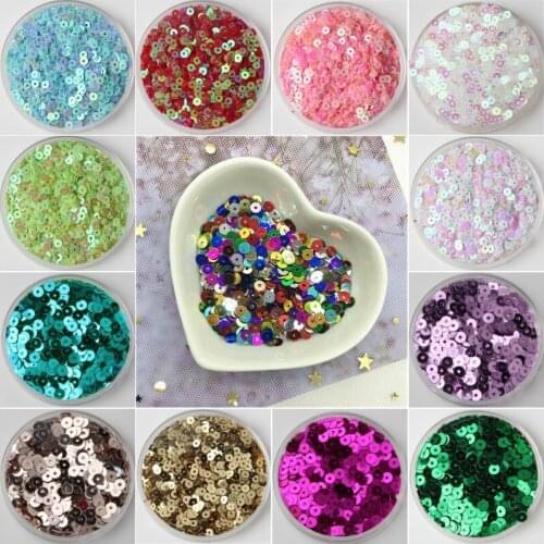 750Pcs 6mm Sequin Flat Round Loose Sequins Paillettes Sewing Wedding Craft Women Garments DIY Accessories