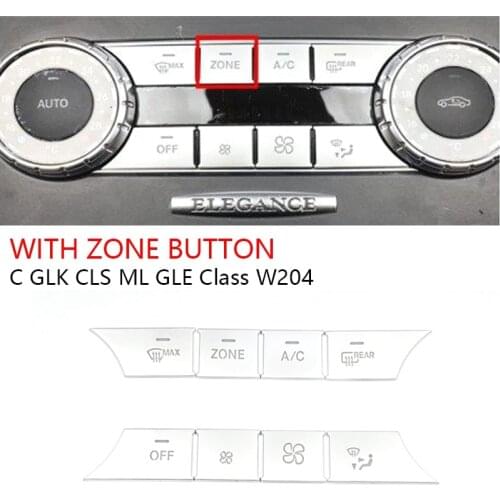 8PCS AC Dash Buttons Cover Media Volume Buttons Cover Stickers for Mercedes Benz C GLK CLS ML GLE W204