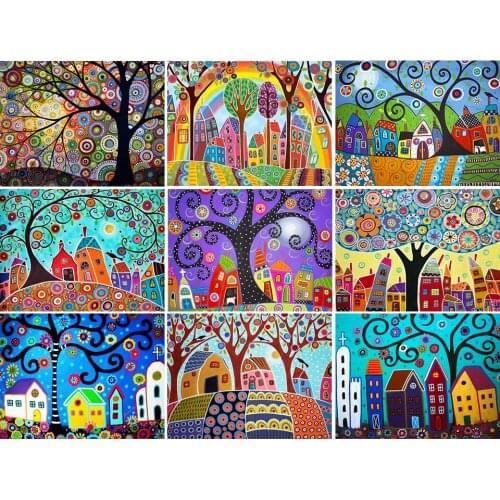5D DIY Diamond Painting Abstract Tree Cross Stitch Kit Full Drill Square Embroidery Mosaic Art Picture of Rhinestones Decor Gift