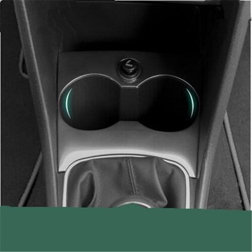 Cotochsun Stainless Steel car styling Water Cup Holder Decoration Box Cover case For Volkswagen POLO Hatchback 2012-2017