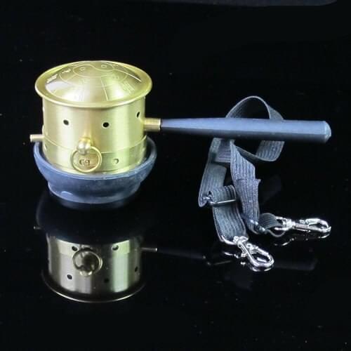 Pure Copper Moxibustion Box body Warm Moxibustion Device (Gift 1pack moxa roller +1pcs meridian chart)