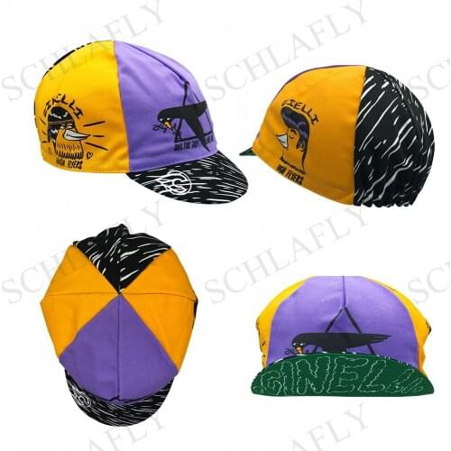 Colors Cycling Cap Retro Classical Cycling Caps Purple Caps Lines Cap Black Cycling Hat Schlafly