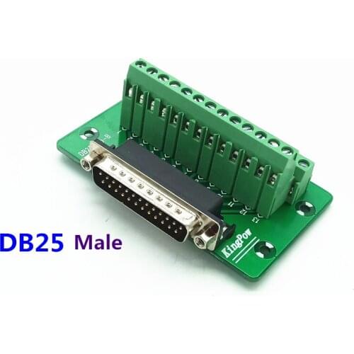 DB25 to Terminal adapter plate DR25 Male or Female terminal breakout board Din Rail mounting wholesale