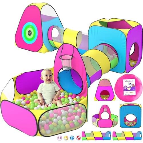 5In1 Kids Play Tent For Toddler With Ball Pit Crawl Tunnel Pop Up Tent Indoor Outdoor Playhouse ToysFor Boys Girls Target Game