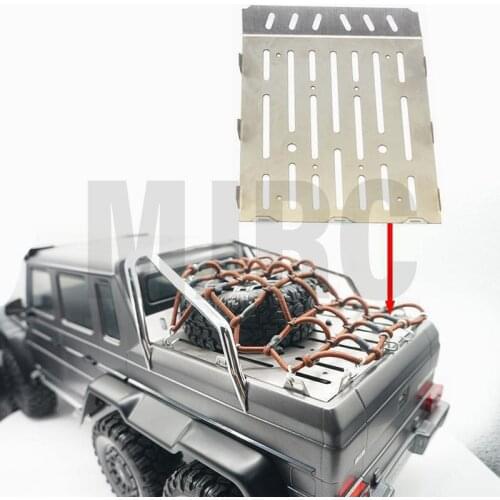 For TRAXXAS TRX-6 TRX6 G63 6X6 RC Crawler Car Upgrade Parts Accessories Stainless Steel Trunk Plate Carrier Platform Tail Cover