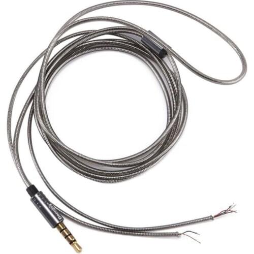 1.5M HIFI Earphone Cable Repair 3.5mm Jack Earphone Headphone Audio Cable Repair Replacement Cord Wire Earphone Cable 4pole plug