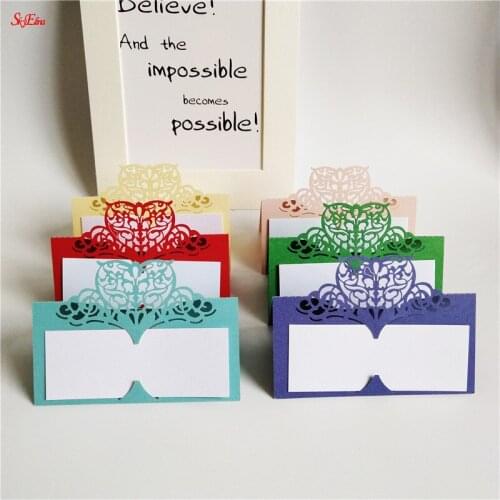 Number Name Seat Card Vintage Table Butterfly Reception Table Wedding Birthday Laser Cut Heart Place Cards Party Decor 6Z