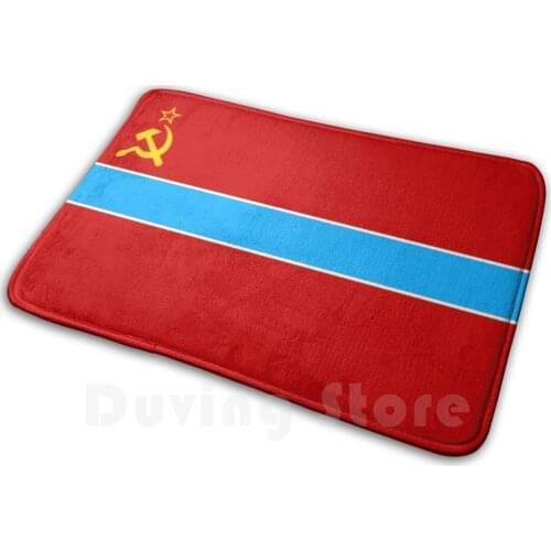 Copy Of Flag Of Uzbekistan , Ussr Mat Rug Carpet Anti-Slip Floor Mats Bedroom Ussr Cccp Communism Uzbekistan